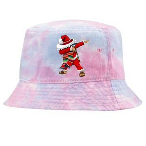 Christmas Sombrero Dabbing Mexican Serape Poncho Santa TShirt Tie-Dyed Bucket Hat