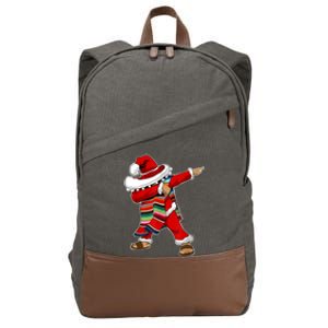 Christmas Sombrero Dabbing Mexican Serape Poncho Santa TShirt Cotton Canvas Backpack