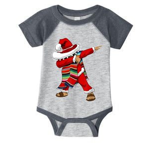 Christmas Sombrero Dabbing Mexican Serape Poncho Santa TShirt Infant Baby Jersey Bodysuit