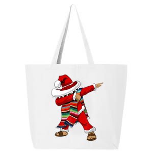 Christmas Sombrero Dabbing Mexican Serape Poncho Santa TShirt 25L Jumbo Tote