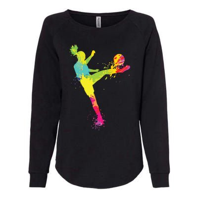 Cool Soccer Design For Women Girl Soccer Player Sport Lover Womens California Wash Sweatshirt