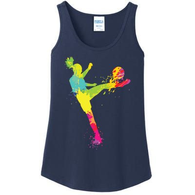 Cool Soccer Design For Women Girl Soccer Player Sport Lover Ladies Essential Tank