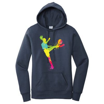 Cool Soccer Design For Women Girl Soccer Player Sport Lover Women's Pullover Hoodie