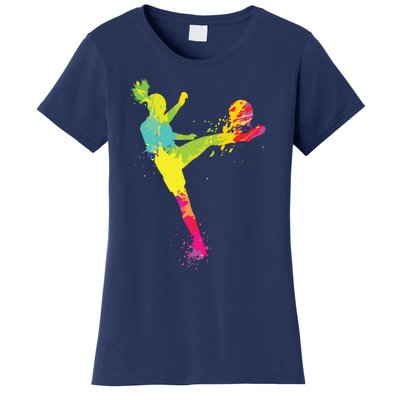 Cool Soccer Design For Women Girl Soccer Player Sport Lover Women's T-Shirt