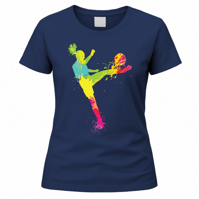 Cool Soccer Design For Women Girl Soccer Player Sport Lover Women's T-Shirt