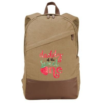 Cute Strawberry Daddy Of The Sweet One Cotton Canvas Backpack