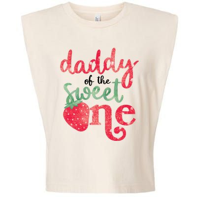 Cute Strawberry Daddy Of The Sweet One Garment-Dyed Women's Muscle Tee