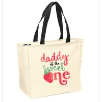 Cute Strawberry Daddy Of The Sweet One Zip Tote Bag