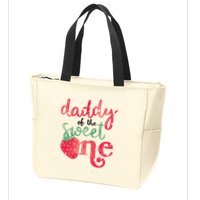 Cute Strawberry Daddy Of The Sweet One Zip Tote Bag