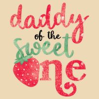Cute Strawberry Daddy Of The Sweet One Zip Tote Bag