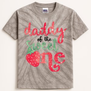 Cute Strawberry Daddy Of The Sweet One Kids Tie-Dye T-Shirt