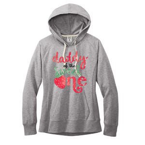 Cute Strawberry Daddy Of The Sweet One Women's Fleece Hoodie