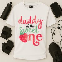 Cute Strawberry Daddy Of The Sweet One Cooling Performance Crew T-Shirt
