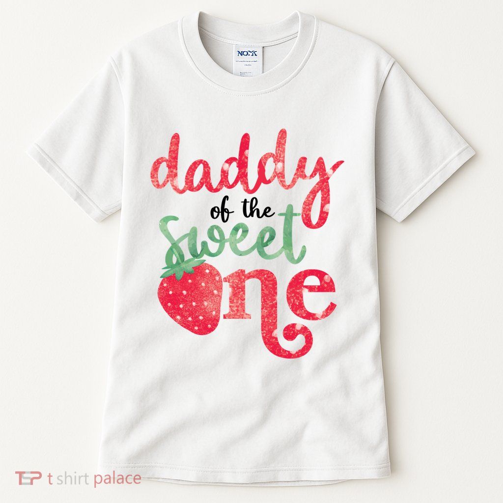 Cute Strawberry Daddy Of The Sweet One Tall T-Shirt