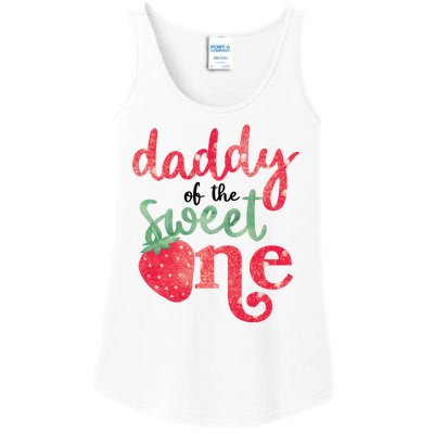 Cute Strawberry Daddy Of The Sweet One Ladies Essential Tank