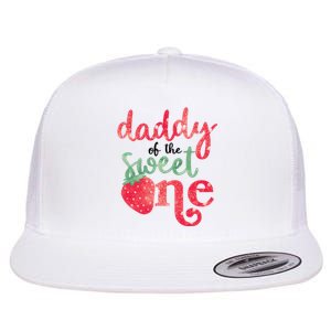 Cute Strawberry Daddy Of The Sweet One Flat Bill Trucker Hat