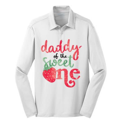 Cute Strawberry Daddy Of The Sweet One Silk Touch Performance Long Sleeve Polo