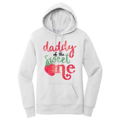 Cute Strawberry Daddy Of The Sweet One Women's Pullover Hoodie