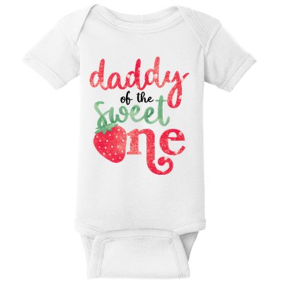 Cute Strawberry Daddy Of The Sweet One Baby Bodysuit