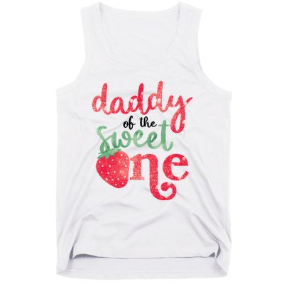Cute Strawberry Daddy Of The Sweet One Tank Top