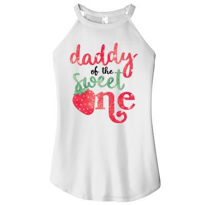 Cute Strawberry Daddy Of The Sweet One Women's Perfect Tri Rocker Tank