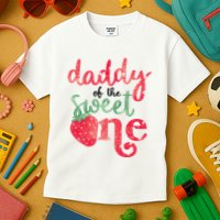 Cute Strawberry Daddy Of The Sweet One Kids T-Shirt