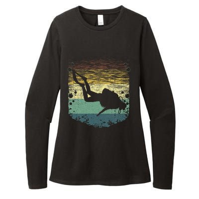 Cool Scuba Diving Art Scuba Dive Diver Womens CVC Long Sleeve Shirt