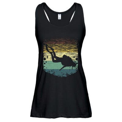 Cool Scuba Diving Art Scuba Dive Diver Ladies Essential Flowy Tank