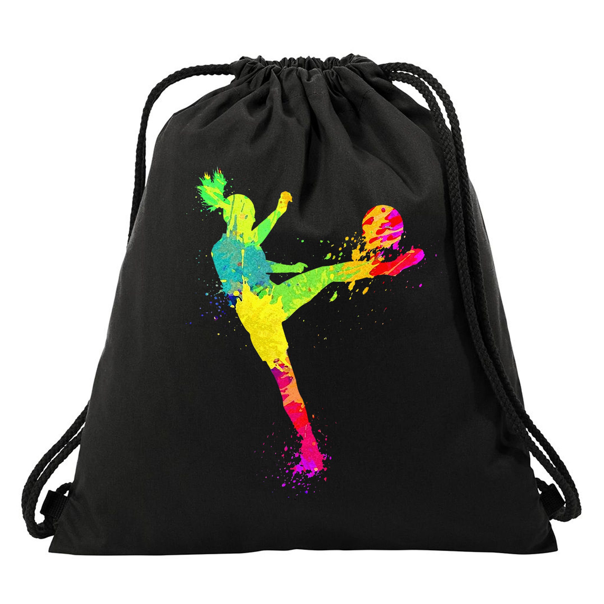 Cool Soccer Design For Wo Soccer Player Sport Lover Drawstring Bag