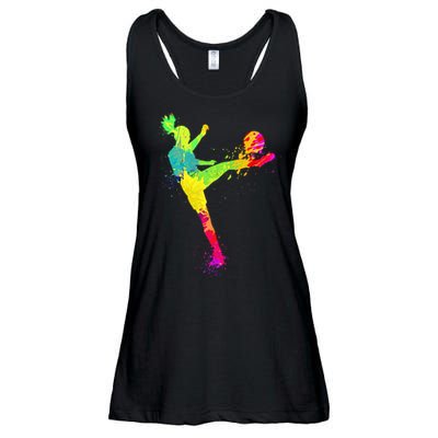 Cool Soccer Design For Wo Soccer Player Sport Lover Ladies Essential Flowy Tank