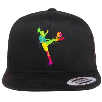 Cool Soccer Design For Wo Soccer Player Sport Lover Flatbill Hat