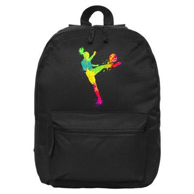 Cool Soccer Design For Wo Soccer Player Sport Lover 16 in Basic Backpack