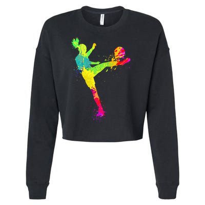 Cool Soccer Design For Wo Soccer Player Sport Lover Cropped Pullover Crew