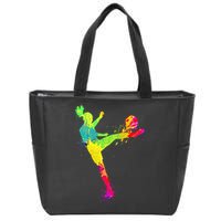 Cool Soccer Design For Wo Soccer Player Sport Lover Zip Tote Bag