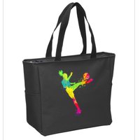 Cool Soccer Design For Wo Soccer Player Sport Lover Zip Tote Bag