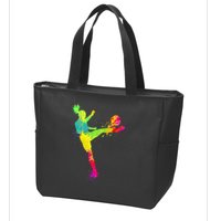Cool Soccer Design For Wo Soccer Player Sport Lover Zip Tote Bag