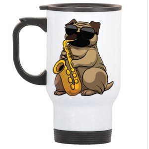 Cute Saxophone Design For Men Women Saxophone Band Player Stainless Steel Travel Mug