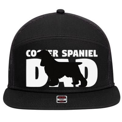 Cocker Spaniel Dad Cocker Spaniel Gift for Dog Father 7 Panel Mesh Trucker Snapback Hat