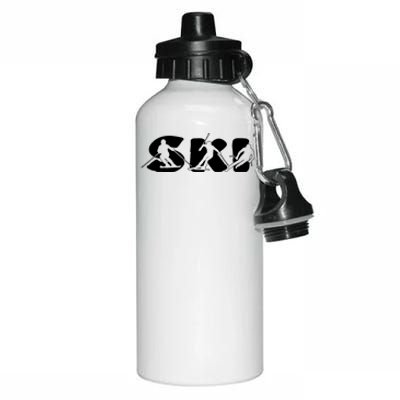 Cool Ski Design For Skier Ski Dad Design Aluminum Water Bottle