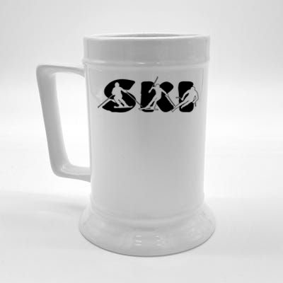 Cool Ski Design For Skier Ski Dad Design Beer Stein