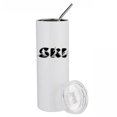 Cool Ski Design For Skier Ski Dad Design Stainless Steel Tumbler