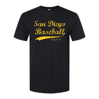 Classic San Diego California Baseball Fan Retro Vintage Softstyle® CVC T-Shirt