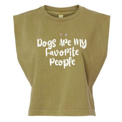 Colored Saying Dogs Are My Favorite People Funny Gift Garment-Dyed Women's Muscle Tee