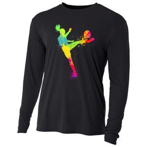 Cool Soccer Design Girls Soccer Player Sport Lover Cooling Performance Long Sleeve Crew