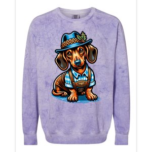 Cute Sausage Dog Ger Oktoberfest Dachshund Lovers Gift Colorblast Crewneck Sweatshirt