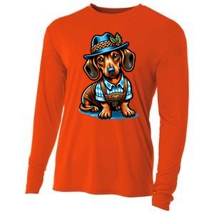 Cute Sausage Dog Ger Oktoberfest Dachshund Lovers Gift Cooling Performance Long Sleeve Crew