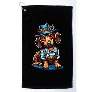 Cute Sausage Dog Ger Oktoberfest Dachshund Lovers Gift Platinum Collection Golf Towel