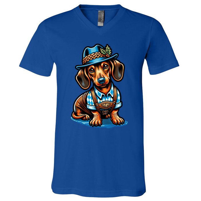 Cute Sausage Dog Ger Oktoberfest Dachshund Lovers Gift V-Neck T-Shirt