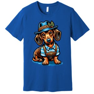 Cute Sausage Dog Ger Oktoberfest Dachshund Lovers Gift Premium T-Shirt