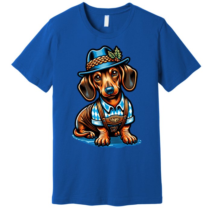 Cute Sausage Dog Ger Oktoberfest Dachshund Lovers Gift Premium T-Shirt